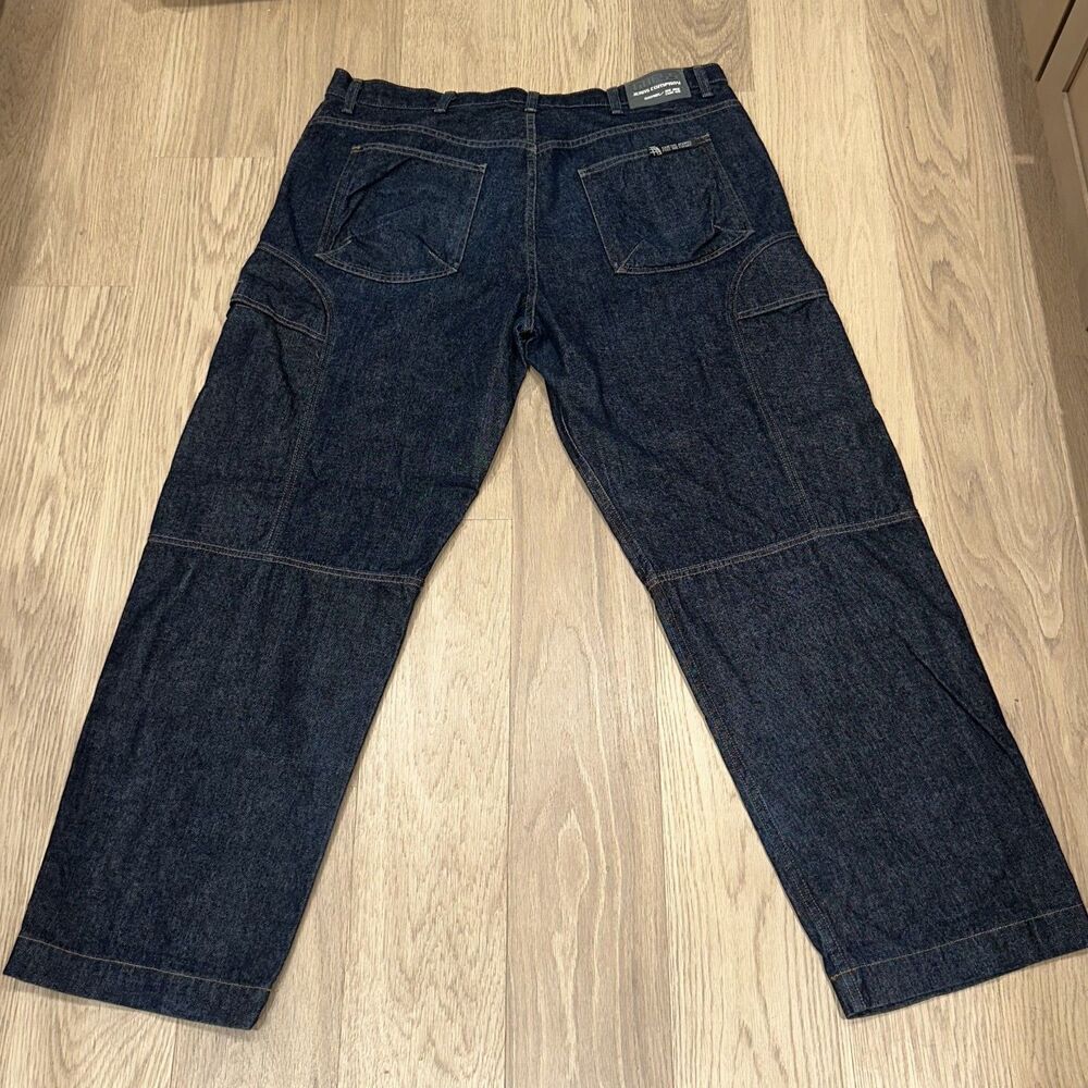 Vintage Guess Baggy Carpenter Cargo Jeans Dark Wash 42x32 USA 13103